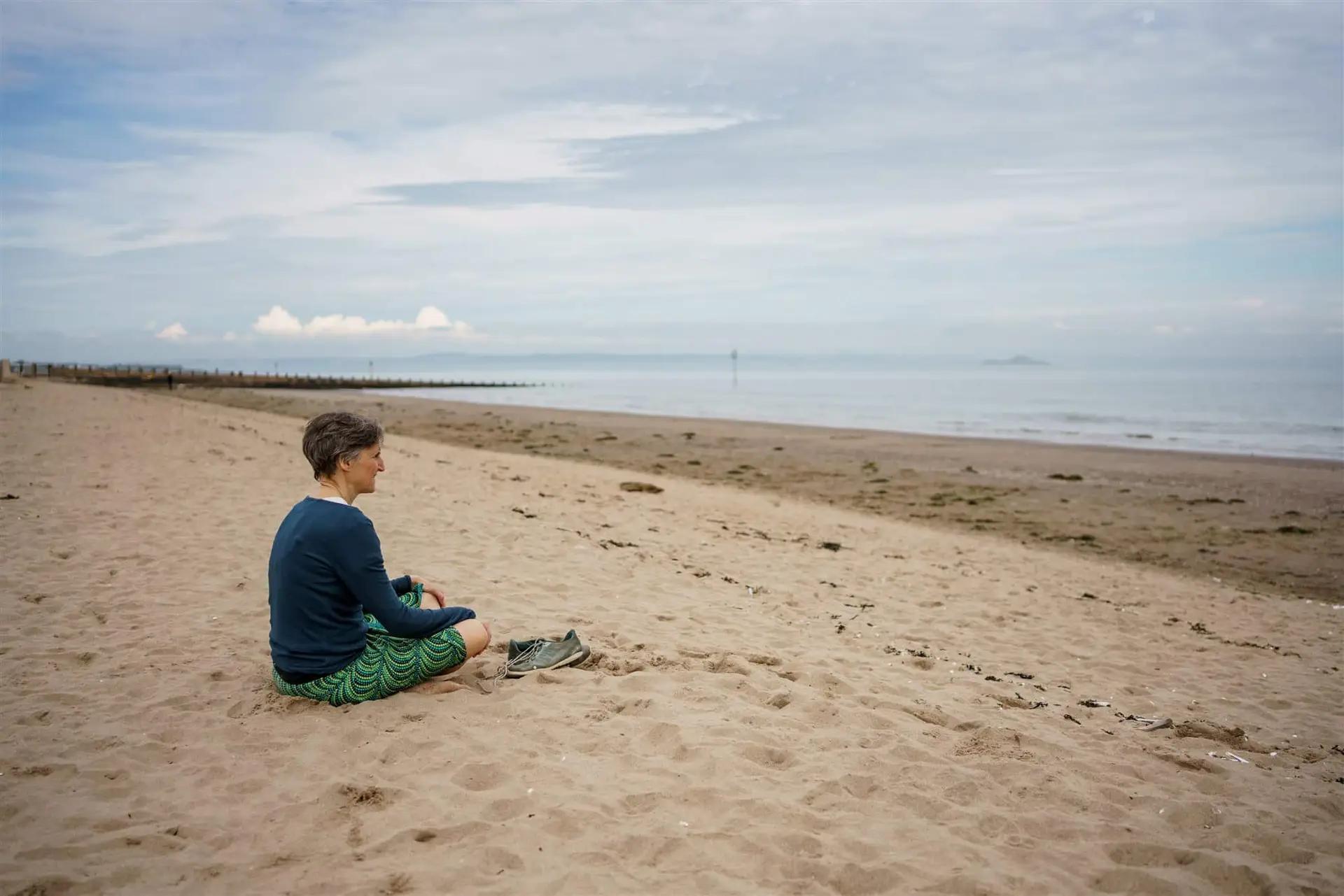 On teh beach contemplating