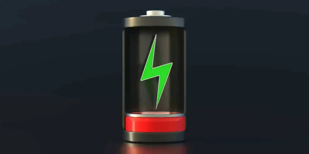 Shows energy depleted leads to a feeling of a flat battery